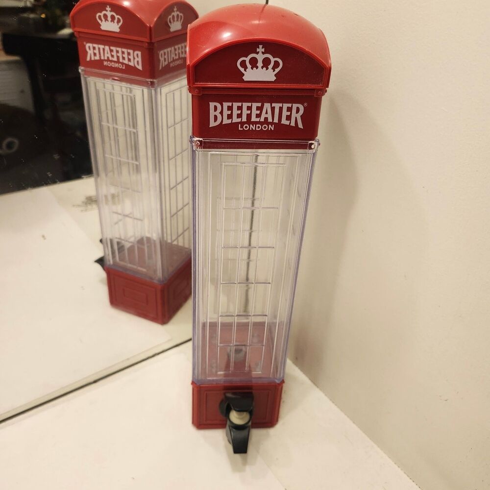 Beefeater London Gin Mini Telephone Booth Dispenser Collectible Barware